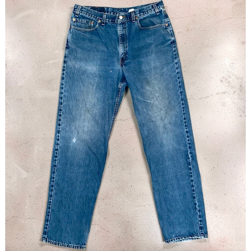 Vintage Levi's 550 Mens 36x34 Blue Relaxed Fit Jeans USA Made Orange Tab